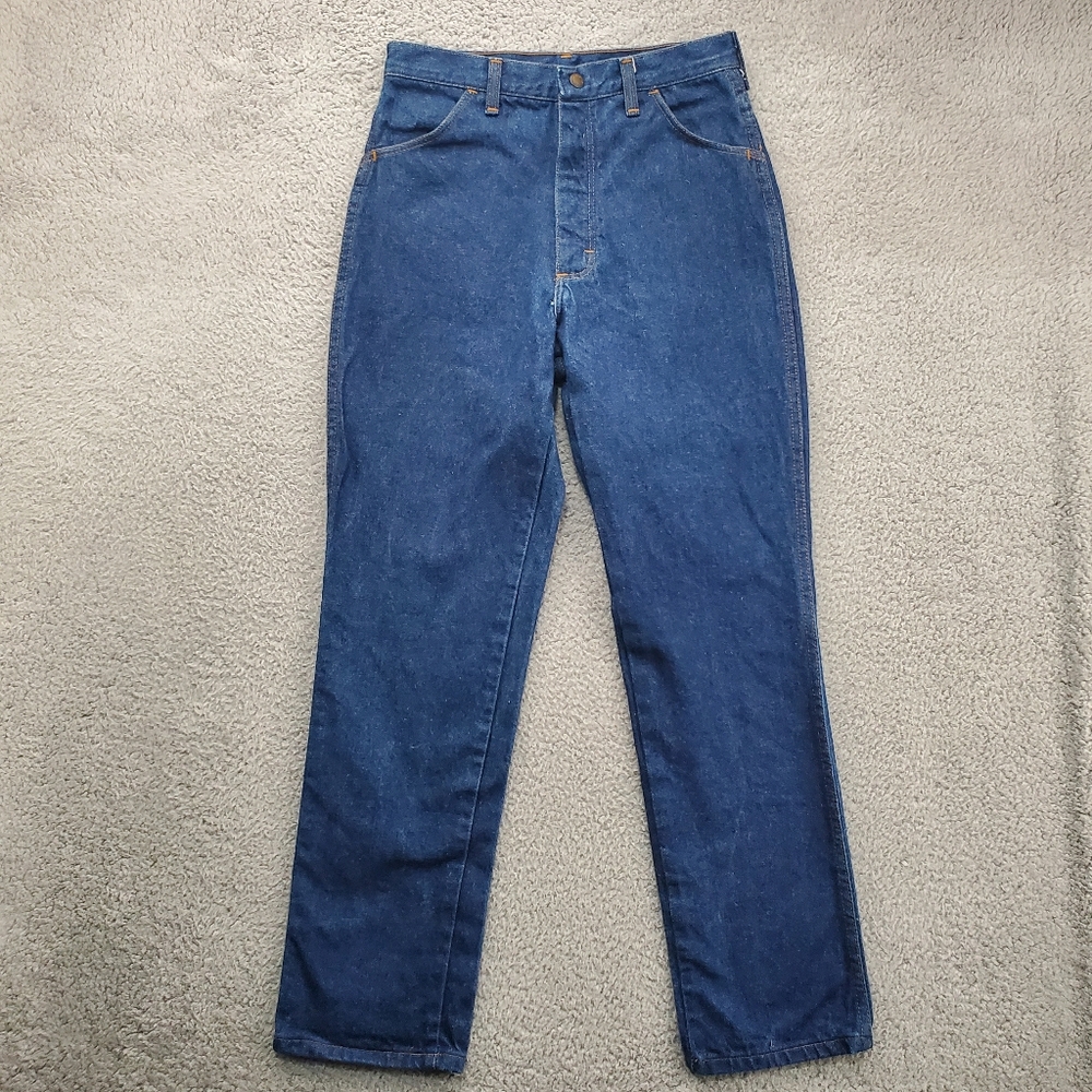 Vintage Rustler Jeans Boys Size 18 27x29 80s USA Made Straight Leg R42BSWR